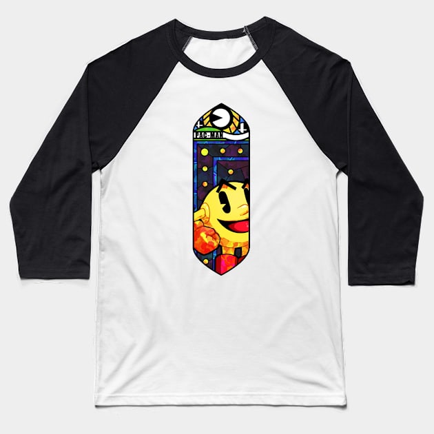 Pac Man Baseball T-Shirt by QuasQuas